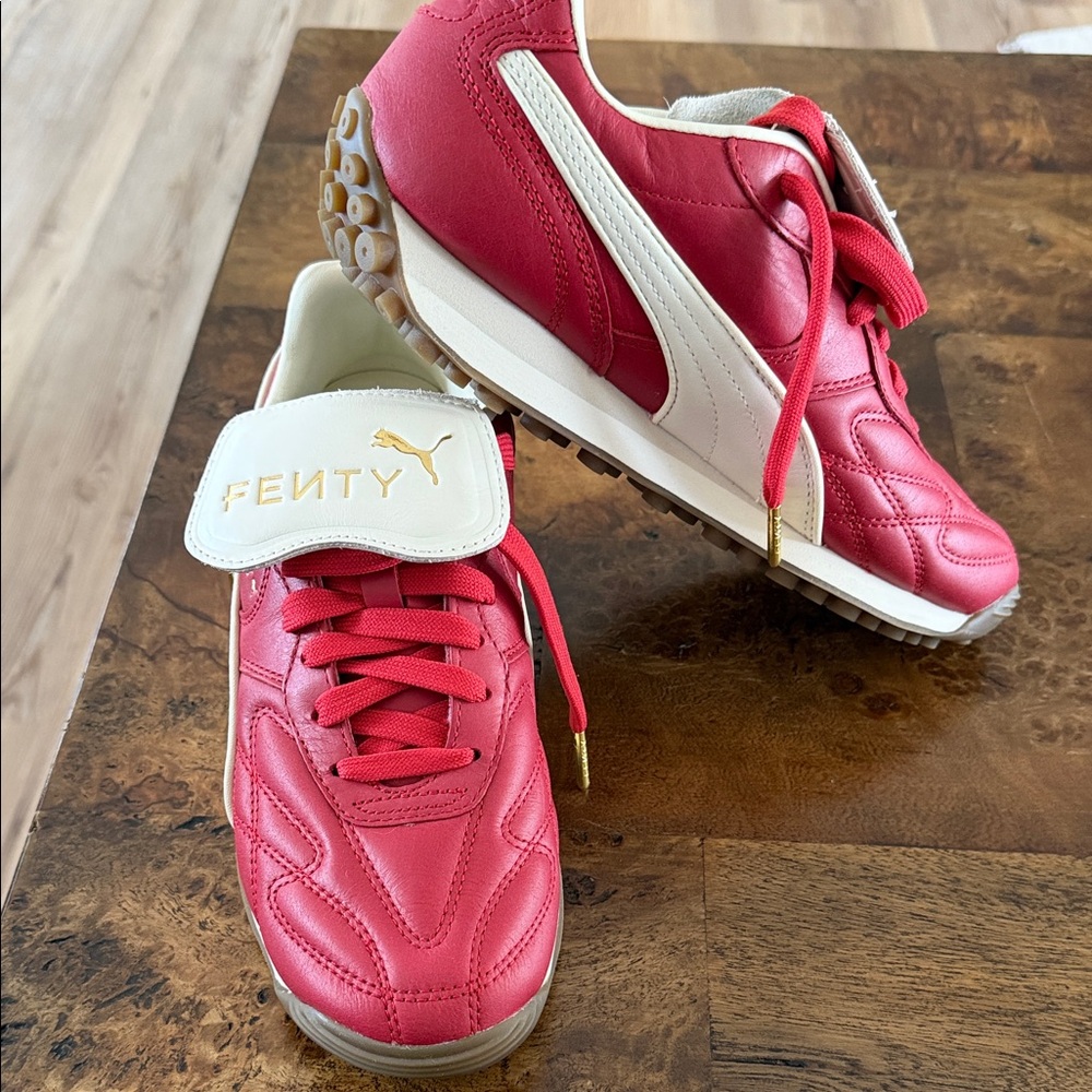 Puma Fenty Sneakers in Red and Cream